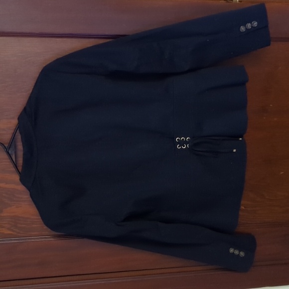 Talbots Black Academia Professional Two Button Blazer Size 8 - Picture 5 of 8